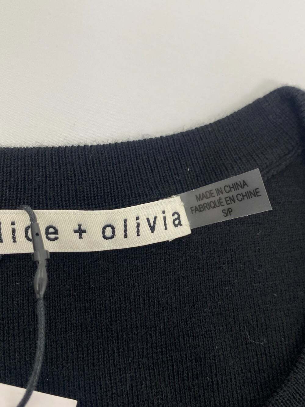 Alice + Olivia Amity Black Embellished Wool Tank Top Small NWT - Picture 9 of 12